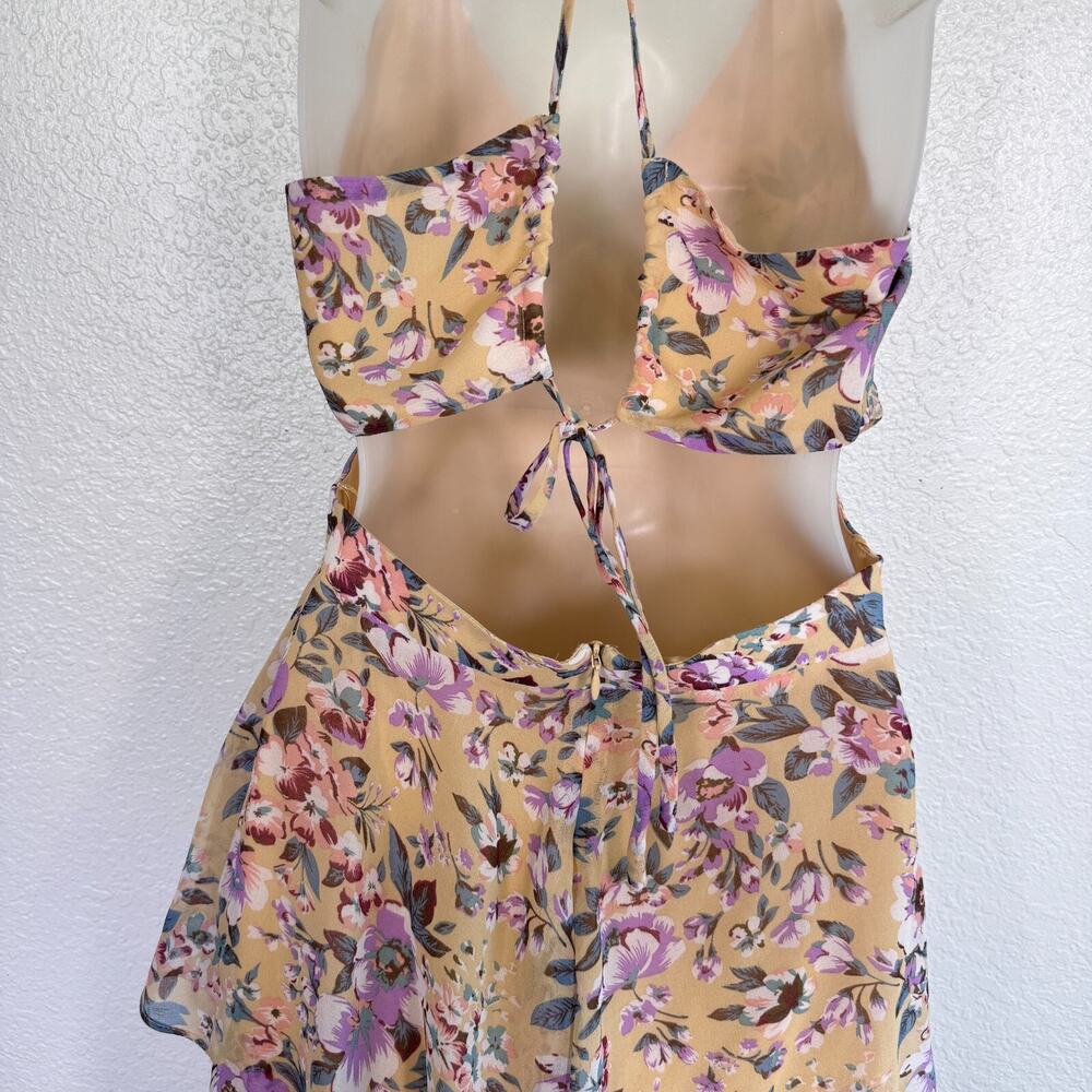 ASTR The Label Rosana Maxi Dress Womens Small Floral Tiered Boho Cottagecore - Picture 9 of 14